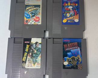 bb Nintendo NES Game Lot  Metal Gear, Blaster Master, Marble Madness, BurgerTime
