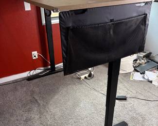 f Adjustable Up Lift Desk with Storage Pockets and Cable Management