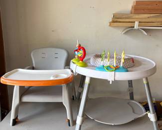kk Baby Feeding Chair and Walker Set with Interactive Play Table