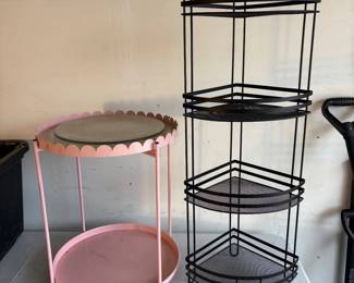 g Set of Two Distinctive Planter Stands with Unique Designs
