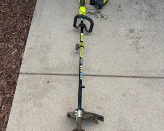 g Ryobi Cordless Electric Weed Trimmer with Battery and Charger