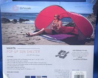 s Oniva Manta PopUp Sun Shelter w Carry Case  UPF 40 Beach Tent