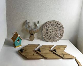 d HandPainted Decorative Birdhouse with Colorful Folk Art Design