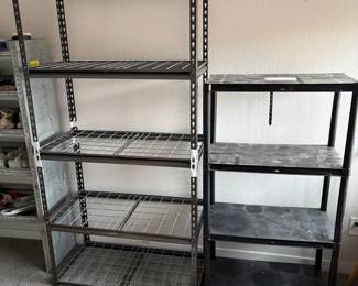 g Metal and Plastic Shelving Units