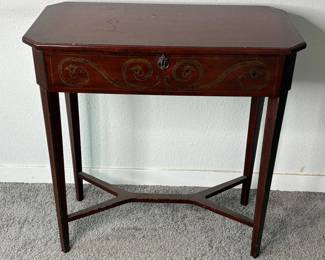 f Antique Bombam Company Console Table with Decorative Inlay