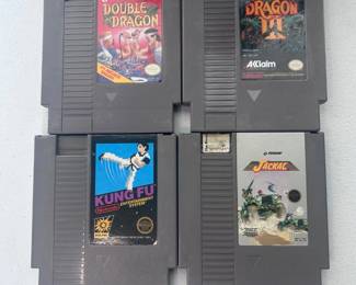 bb Nintendo NES Game Lot  Double Dragon I  II, Kung Fu, Jackal