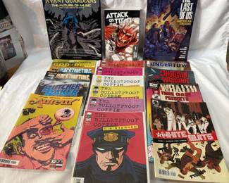 bb Assorted Comic Books Including First 6 Issues of The Bulletproof Coffin