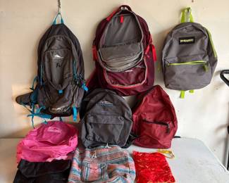 s Assorted Backpack and Bag Lot  Variety of Styles and Colors