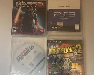 bb PlayStation 3 Game Lot 4 Mass Effect 3, Borderlands 2, Burnout Paradise, Fracture
