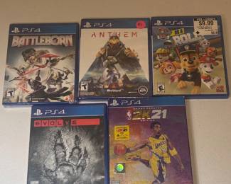 bb PlayStation 4 Game Lot 5 Anthem, NBA 2K21, Paw Patrol, Evolve, Battleborn