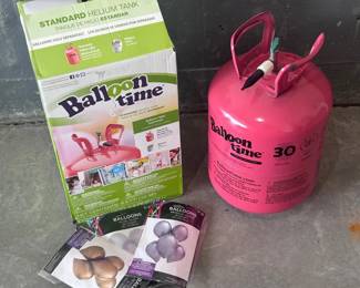 g Balloon Time Helium Tank Kit with Balloons, Party Supply Lot