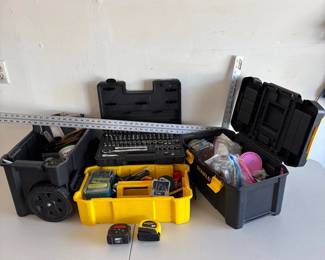 g Assorted Tools with Multiple Storage Boxes and Accessories