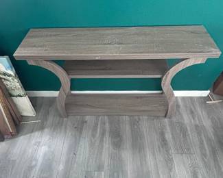 f Modern WoodGrain Console Table w Lower Shelf  Contemporary