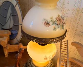 Antique hurricane lamp