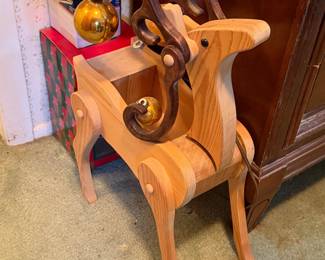 Hand made wood deer