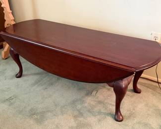Mahogany drop leaf coffee table