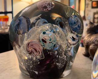 Art glass paper weight