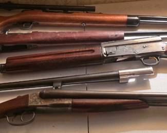Browning light 12 shotgun, infield 1942 mki, Stevens 12 gauge, wards western field 22