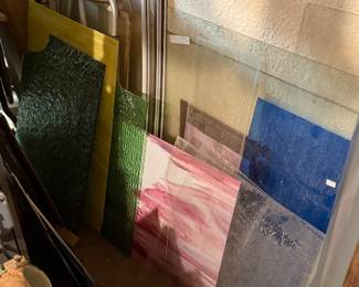 Stained glass panels and supplies