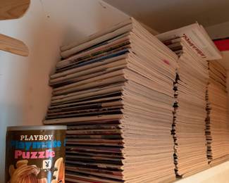 Playboy puzzle and vintage playboy magazines
