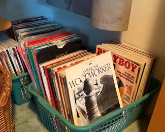 Playboy and woodworking magazines