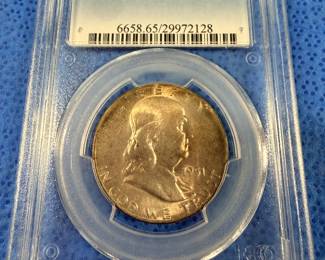 Graded Franklin half dollar
