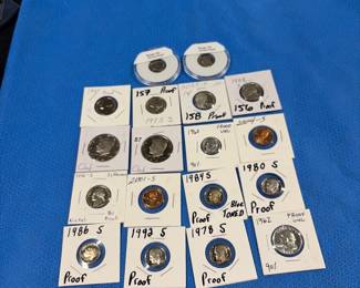 A collection of proof coins