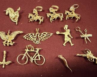 14 karat gold charms