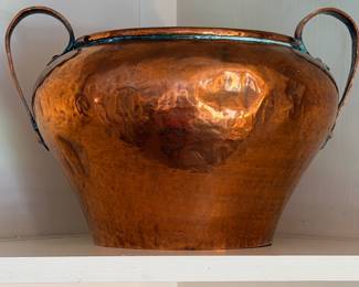 Copper handled pot