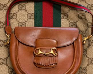 Vintage Gucci Equestrian Horsebit saddle bag