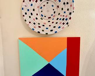 Serena and Lily artwork and Wimbi Wall Basket