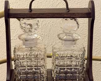 Antique Tantalus Liquor Caddy