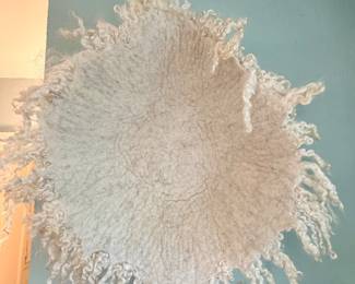 Wool fringe skirted bowl