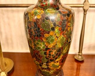 Enamel Asian Vase - set of 2