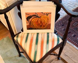 Antique Queen Anne style corner chair