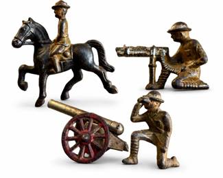 Vintage metal toy soldiers