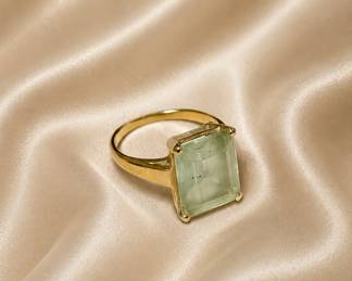 14K white gold Aqua - size 5