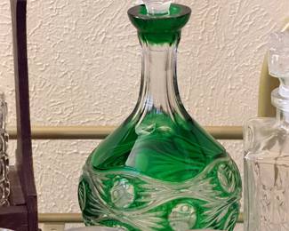 Bohemian cut glass decanter - Vintage at its best!