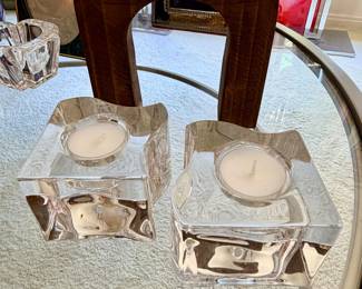 Orrefors tea light holders