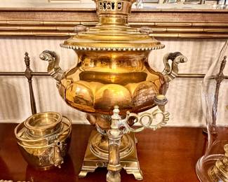 Vintage brass samovar