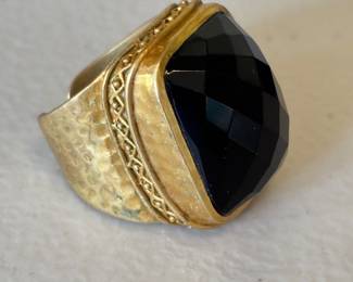 14K AO Vtg. Nat'l Lapis Cabochon ring - 14 grams