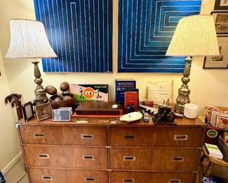 Henredon Vintage Campaign Style Dresser - near flawless condition