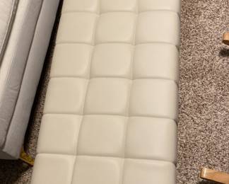 NEW faux Leather bench, ottoman, also used for dining table seating 