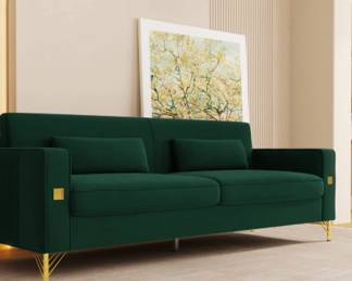 NEW Gorgeous velvet couch.  85.5 inches long