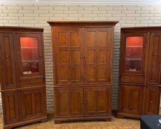 American Crossing Collection by Riverside Furniture Entertainment Cabinet/Hutch/Coffee Bar 4 Pieces