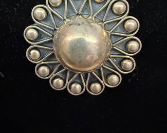 Sterling Ladies Broach Art Deco Design