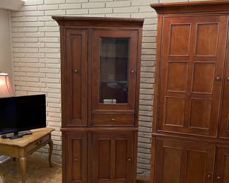 American Crossing Collection by Riverside Furniture Entertainment Cabinet/Hutch/Coffee Bar 4 Pieces