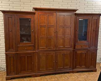 American Crossing Collection by Riverside Furniture Entertainment Cabinet/Hutch/Coffee Bar 4 Pieces