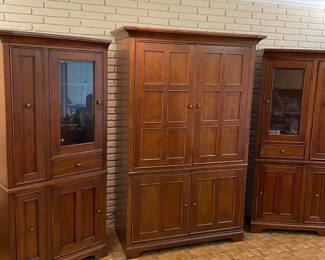 American Crossing Collection by Riverside Furniture Entertainment Cabinet/Hutch/Coffee Bar 4 Pieces