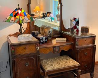 Vintage Mirrored Dressing Table w